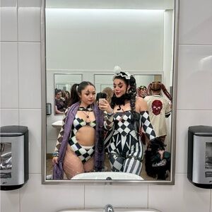 Harlequin Patterned Rave set